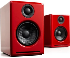 Garso kolonėlės AudioEngine A2+ BT, 30 W | raudonos spalvos