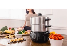Garų puodas Cecotec Vapovita SteelPot Garintuvas Juodas