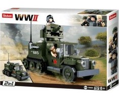 Sluban Gaz Halftrack statybiniai blokai 2in1 243 vnt Vaikų gynimo diena