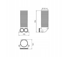 GBC Boligflex Plus vožtuvų dėžė BFP KVB 2X75 Ø125