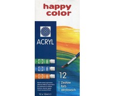 Happy Color Akriliniai dažai 12 spalvų