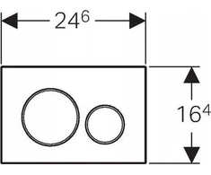 Geberit nuleidimo plokštė GEBERIT BUTTON SIGMA20 - MATINĖ JUODA // DLP.G.115.882.14.1