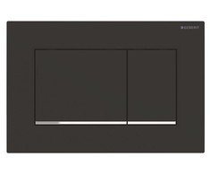 Geberit Sigma30 nuleidimo plokštelė dvigubo nuleidimo sistemai, matinė juoda/chromuota 115.883.14.1