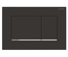 Geberit Sigma30 nuleidimo plokštelė dvigubo nuleidimo sistemai, matinė juoda/chromuota 115.883.14.1