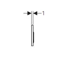 Geberit taustiņš Omega20, 212x142 mm, juodas/hroms/juodas