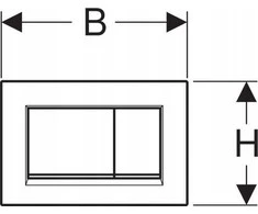 Geberit akto plokštelė Sigma30. 246x164 mm. baltas matinis lengvai valomas padengtas/baltas