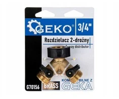 Geko 2 padėčių čiaupo skirstytuvas GW3/4" x 2 GZ3/4" su rutuliniais vožtuvais (10/60)