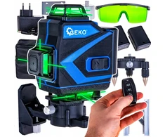 Geko lazerinis krzyżowy 360° 4D + 2xAKU + dėklas + priedai (4)