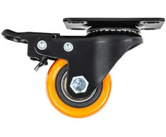 Geko 4 pasukamų ratukų rinkinys 40mm 40kg – 2 ratukai su stabdžiu, 2 be stabdžio (16) (5903418305543)