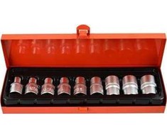 Geko 9el.kpl.nasadek torx E10-24,1/2''GEKO,dėklas(20)