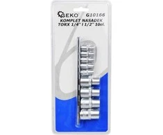 Geko 9EL.KPL.NASADEK TORX E4-16,1/4&amp;1/2" SĄRAŠE GECO(20) G10166 GECO