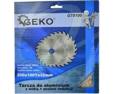 Geko aliuminio skydas su widia 200mmx100Tx32mm + reduktorius (25/50)