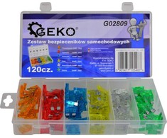 Geko automobilio saugiklių rinkinys, 120 vnt. (5/20)