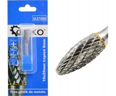 Geko Freza metalui kieta 10x25mm, kotas 6mm