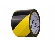 Geko Geltonai juoda įspėjamoji juosta 100 m x 70 mm (80 vnt.)