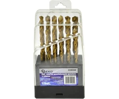 Grąžtas Geko grąžtų rinkinys Grąžtų rinkinys, titanas, 19 vnt., 1-10 mm, plastikinė dėžutė (50)