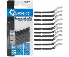 Geko HSS M2 pakaitinių peilių rinkinys šerpetų šalinimo staklėms, 10 vnt. (12/144)