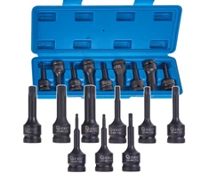 Geko Impaktinių raktų rinkinys torx 9 vnt. T20-T70 CR-MO (15)