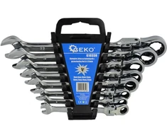 Geko sulankstomų raktų rinkinys su terkšle, 8 dienos, 8-22 mm (G10338)