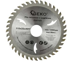 Pjūklo diskas GEKO D115x22mm 40 dantukų