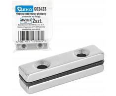 Geko Magnes neodymowy płytkowy su otworami na wkręty 40x10x5mm 2vnt.(2)