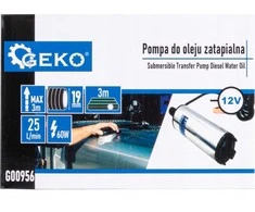Geko Panardinamas alyvos siurblys 12 V, 52 mm, su 3 m laidu (40)