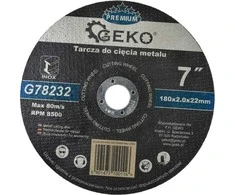 Geko Premium metalo pjovimo diskas 180x2 Inox (G78232)