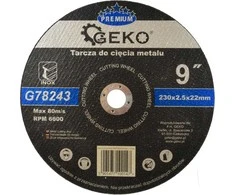 Geko PREMIUM metalo pjovimo diskas 230x2,5 Inox (G78243)