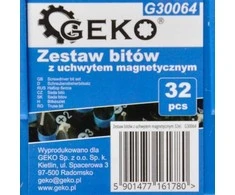 Geko Rinkinys antgaliai su magnetinėmis tekinimo staklėmis 32 vnt. (40)