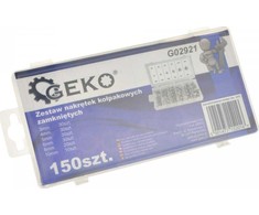 Geko Rinkinys NAKRĘTEK KOŁPAKOWYCH ZAMKNIĘTYCH 150SZT.(20) G02921 GEKO