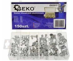 Geko Rinkinys aliuminio kniedžių veržlės 150 vnt. (20)