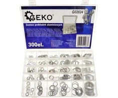 Geko Rinkinys PODKŁADEK ALUMINIOWYCH 300EL. (20) G02824 GEKO
