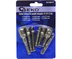 Geko Rinkinys REDUKCJI DO NASADEK WKRĘTARKI 1/4 3/8 1/2 8EL.(25/100) G15017 GEKO
