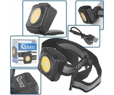 Geko Smūgiams atsparus priekinis žibintas su reflektoriumi LED COB 3W 500mAh 500lm IP44 (240)