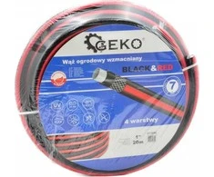 Geko sodo žarna WZMACNIANY Juodas&amp;Raudonas 1" 30M (1) G73699 GEKO