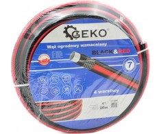 Geko sodo žarna WZMACNIANY Juodas&amp;Raudonas 1'' 20M (1) G73698 GEKO