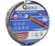 Geko sodo žarna WZMACNIANY Juodas&amp;Raudonas 1/2" 20M (1) G73692 GEKO