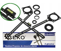 Geko Szablon-Przymiar do otworów płytek 2 głowice
