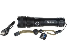 Geko Taktiška LED žibintuvėlė XHP50 15W 1800mAh 1500lm IPX3 (5903418307998)