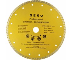 Geko Tarcza diam.230mm turbo GEKO PROFI(40)