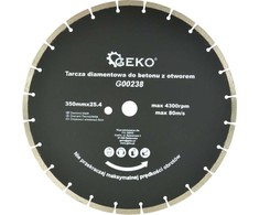 Geko tarcza diamentowa do betonu 350mm x 25,4mm su dodatkowym otworem (G00238)