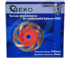 Geko deimantinis šlifavimo diskas betonui Raudonas 125 x 5mm (50)