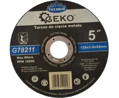 Geko tarcza do cięcia metalu Premium 125x1.0 Inox (G78211)