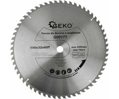 Geko DISKINIS Pjūklas 500x32mm 60 DANTŲ WIDIA