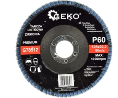 Geko Flap diskas ''CYRKON'' 125 mm P60 GEKO PREMIUM (10/200)