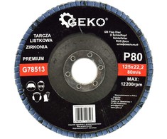 Geko atvartas diskas ''CYRKON'' 125mm P80 (G78513)