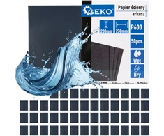 Geko Vandens pagrindo švitrinis popierius – lapas 230x280 mm P600 (50/1000)