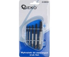 Nulūžusių varžtų išsuktuvų komplektas 5 vnt. GEKO G30030