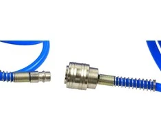 Spiralinė žarna (kieta) orui 5x8 mm 20 m su greito fiksavimo antgaliais GEKO G01104