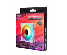 Gelid Solutions Wentylator Gelid Stella Infinity Baltas ARGB 120mm (FN-STEELA-03-W)